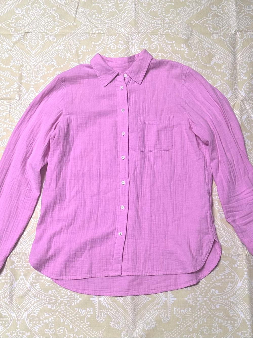 J. Crew Bright Pink Collared Button Shirt